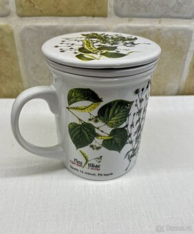 Hrnek s návodem na čaj + sítko + poklička - 4