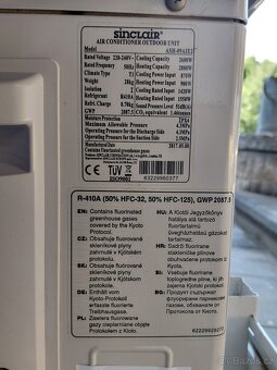 Prodám tepelné čerpadlo/klimatizaci Sinclair - 4