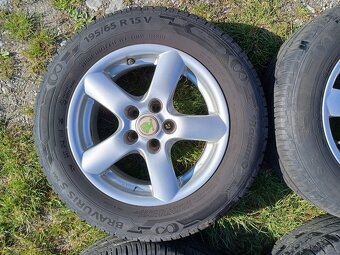 Alu 5x100 r15 + letní pneu Barum - 4