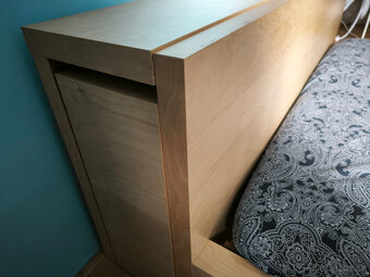 IKEA MALM 180x200 + výsuvný díl za čelo + polohovací rošty - 4