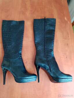 Celokožené kozačky velikost 39 - 4