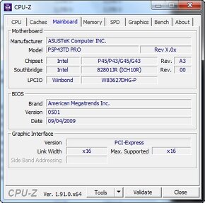 ASUS P5P43TD PRO, LGA775, Q6600, 8GB DDR3 - 4