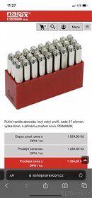 PRAMARK Raznice sada písmena 6mm levý ostrý profil - 4