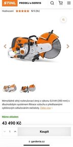 Rozbrušovací pila STIHL TS 700 super stav po servise - 4
