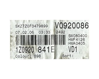 Naftové budíky 1Z0920841E Škoda Octavia 2 r.v. 2006 - 4