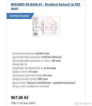 Brembo 09.B436.41 kotouče přední MB - 4