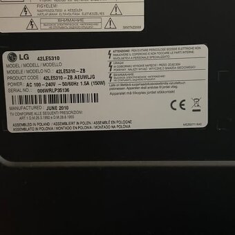 Televize LG 42" / 107cm - NENÍ SMART TV - Model 42LE5310 - 4