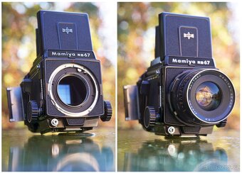 Středoformát Mamiya RB67 Pro S, Sekor 90mm + 180mm, 2x zásob - 4