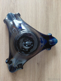 Retro popelník z hutního skla 13x16 - 4