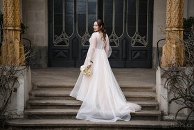 Luxusní svatební šaty M/L - 4