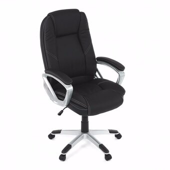 Kancelářské křeslo černá ekokůže KA-Y282 BK - 4
