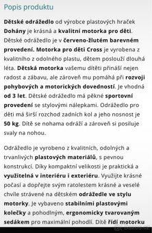 Dětské odrážedlo Cross - 4