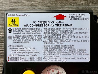 Tyre repair kit - Toyota ( 12V ) - kompresor + gel - 4