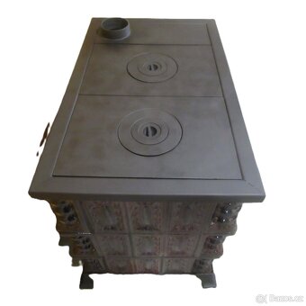 Kachlový sporák Beata levý hnědý - 4