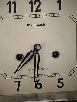 mechanické kyvadlové hodiny Jantar, Янтарь, bijící - 4