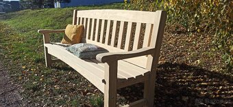 Masivní Akátová lavička - 4