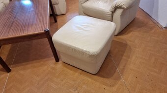 Kožená sedací souprava rohová - 4