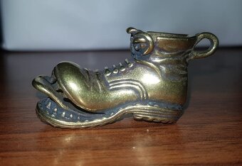 Přívěsek, Prčice, škrpál, botička, mosaz, pochod - 4