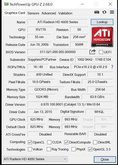 Funkční SAPPHIRE ATI RADEON 4850 1GB GDDR3 - 4