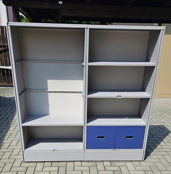 Policový regál plechový 2 x - 4