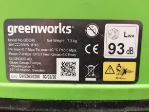 Tlaková myčka Greenworks GDC40 40V - 4