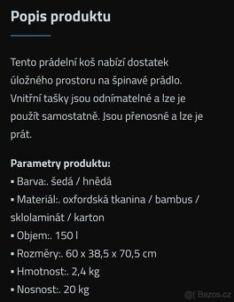 Nový koš na prádlo pro třídění nebo hračky - 4