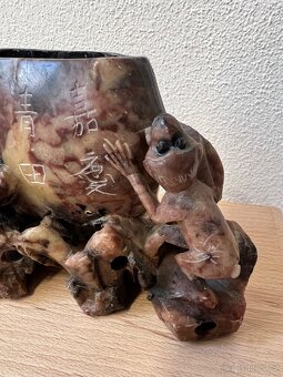 Čínská plastika z mastku, 19. století - 3 ks - 4