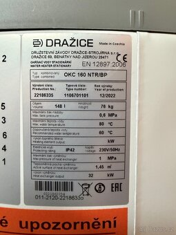 Bojler Dražice OKC 160 NTR/BP včetně topné patrony - 4