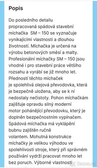 Míchačka SM - 150 - 4