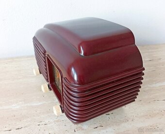Art Deco starožitné rádio Talisman, krásný stav, plně funkčn - 4