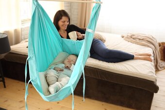 Závěsná kolébka mentolová Hojdavak (BEZ PRUŽINY) - 4