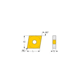 Destičky břitové Iscar SCMT 09T304-M3M IC6015, Nové - 4