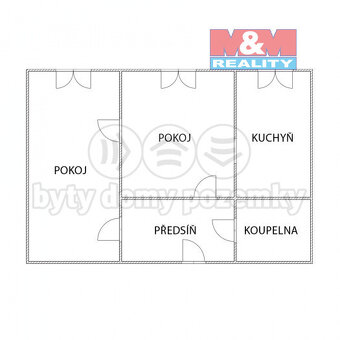 Pronájem bytu 2+1, 43 m², Orlová, ul. Karla Dvořáčka - 4
