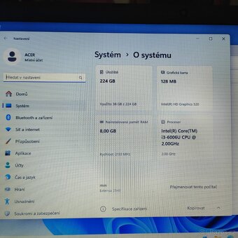 Acer Extensa 2540-15.6"/Intel i3/ 240GB SSD/ 8GB RAM/Win 11 - 4