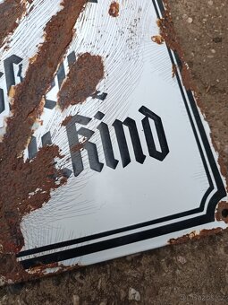 Stará smaltovaná cedule ze Sudet 2. - 4
