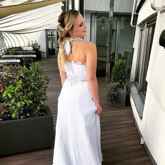 Elegantní svatební šaty bílé Alexia - 4