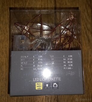 LED dekorace z kovových hvězdiček - 4