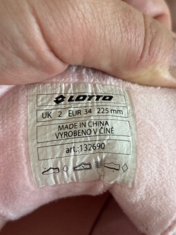 Prodám růžové kotníkové boty Lotto 34/225 mmm - 4