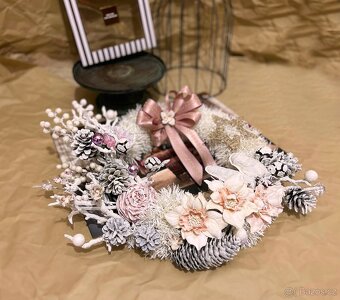 Vánoční věnec Zimní pohádka White Christmas 50 cm - 4