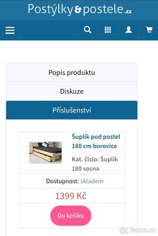 Postel s kvalitní matrací a šuplíkem - 4