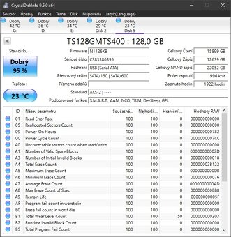 SSD Transcend MTS400S M.2 2242 2x 256GB a 1x 128GB - 4