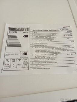 Pračka Gorenje 6 KG A+++ - 4