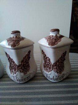 Keramické kořenky zdobené 6 kusů. - 4