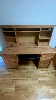 Psací stůl z masivu Hemnes včetně nástavby - 4