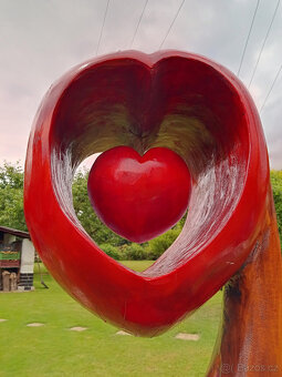 Dřevěné sochy - Srdcový abstrakt 2 - 4