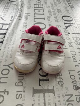 Dětské bílo - růžové botky Adidas, vel. 23 - 4