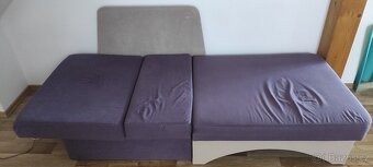 Fialové rozkládací křeslo - 4
