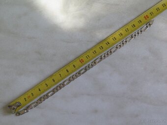 Pánský řetízek a náramek - stříbro 925  vazba Figaro - 4