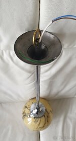 Starožitný lustr art deco koule na tyči - 4