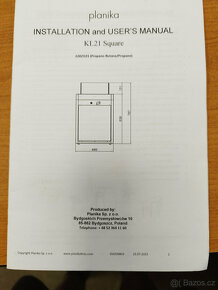 Plynové kamna Planika KL 21 Square - 4